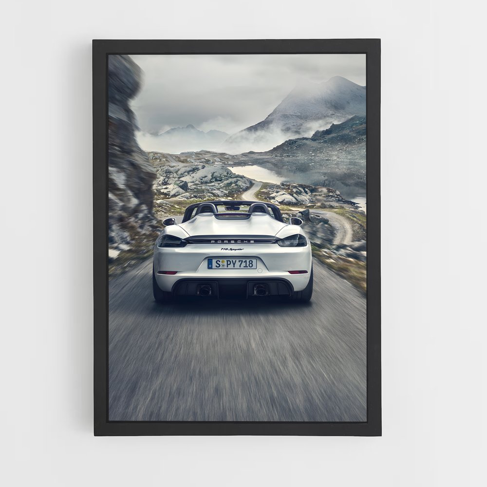 Poster Montée à toute vitesse – affiche Porsche (vue 2)
